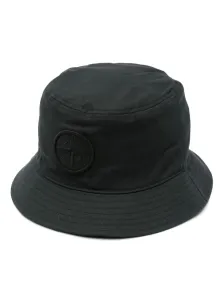 STONE ISLAND - Logo Cotton Bucket Hat #1279452
