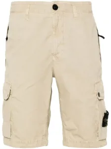 STONE ISLAND - Logo Cotton Slim Shorts #1241228