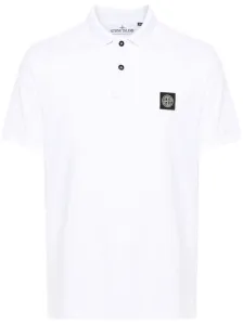 STONE ISLAND - Logo Cotton Polo Shirt #1241161