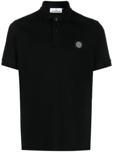 STONE ISLAND - Logo Cotton Polo Shirt #1257780