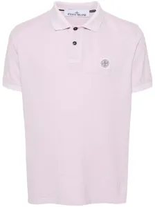 STONE ISLAND - Logo Cotton Polo Shirt #1273331