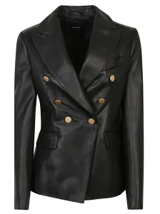TAGLIATORE - Double-breasted Leather Jacket #1209293