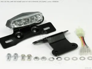 Takegawa MINI LED TAIL LAMP AND FENDER LESS KIT FOR D-TRACKER 125 (CLEAR) 05080030
