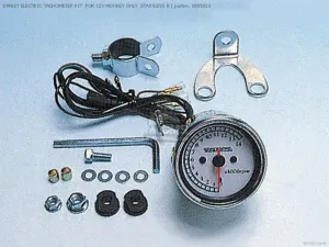 Takegawa STREET ELECTRIC TACHOMETER KIT  FOR 12V MONKEY ONLY  STAINLESS B 0905013