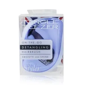 Tangle TeezerCompact Styler On-The-Go Detangling Hair Brush - # Baby Blue Chrome    CS-BBC-010220 1pc