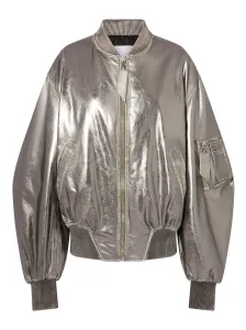 THE ATTICO - Mirrored Leather Bomber Jacket - Runway #1173704