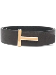 TOM FORD - T Icon Reversible Leather Belt #1266133