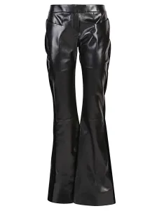 TOM FORD - Flared Leather And Velvet Trousers #1148083