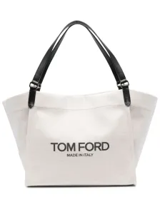 TOM FORD - Canvas And Leather Large Tote Bag