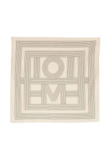 TOTEME - Cotton And Silk Blend Monogram Scarf #1289626