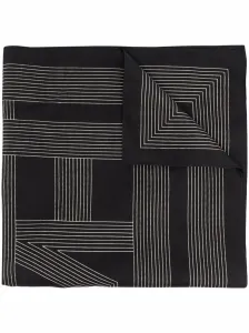 TOTEME - Cotton And Silk Blend Monogram Scarf #1289647