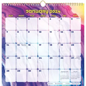 Marble Spiral 2024 Wall Calendar
