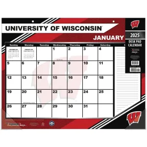 COL Wisconsin Badgers 2025 Desk Pad