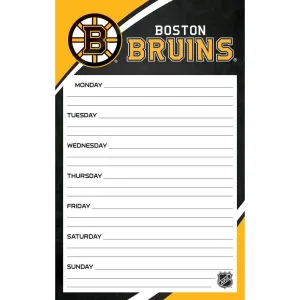 NHL Boston Bruins Weekly Planner