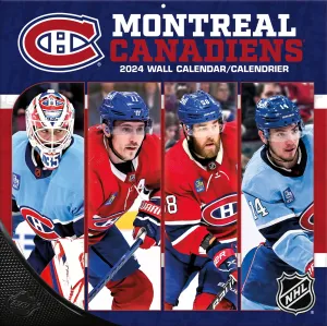 NHL Montreal Canadiens Bilingual 2024 Wall Calendar