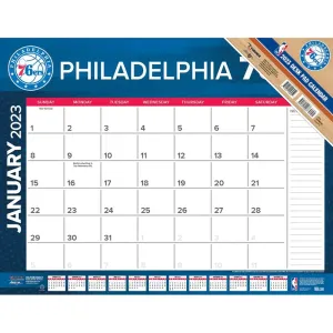 Philadelphia 76ERS 2023 Desk Pad Calendar