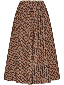 VALENTINO - Topile Iconographe Silk Skirt #1142403