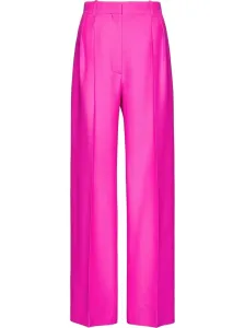 VALENTINO - Wool And Silk Wide Leg Trousers #823127
