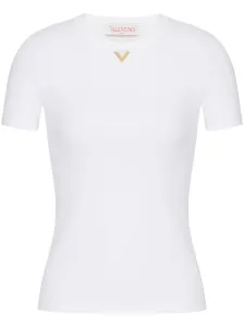 VALENTINO - Vlogo Ribbed Cotton T-shirt #1289329