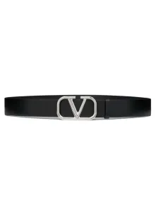 VALENTINO GARAVANI - Leather Belt With Logo Buckle #1235113