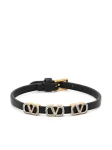 VALENTINO GARAVANI - Vlogo Signature Leather Bracelet #851095