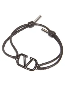VALENTINO GARAVANI - Vlogo Signature Leather Bracelet #1279410