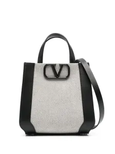 VALENTINO GARAVANI - Vlogo Canvas And Leather Handbag