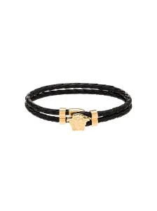 VERSACE - Medusa Braided Leather Bracelet #1142963
