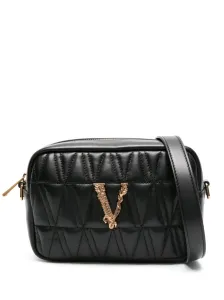 VERSACE - Virtus Leather Crossbody Bag