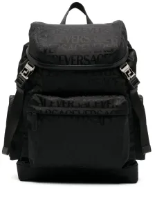VERSACE - All Over Logo Nylon Backpack #1148361
