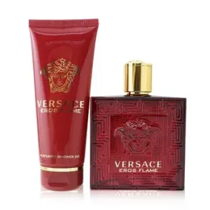 VersaceEros Flame Coffret: Eau De Parfum Spray 100ml/3.4oz + Shower Gel 100ml/3.4oz 2pcs