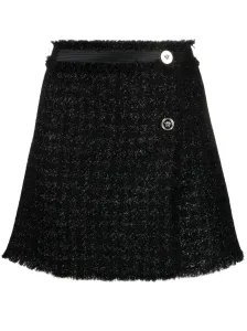 VERSACE - Vichy Tweed Wrap Mini Skirt #1126652