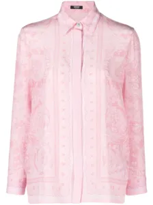 VERSACE - Barocco Print Crepe De Chine Shirt #1266573