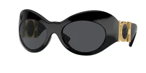 Versace Dark Grey Irregular Ladies Sunglasses VE4462 GB1/87 58