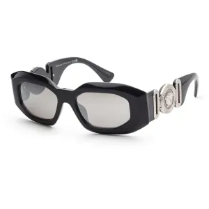 Versace Light Grey Mirrored Silver Irregular Mens Sunglasses VE4425U 54226G 54