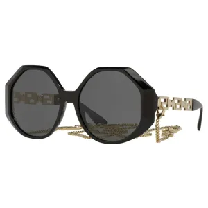 Versace Dark Gray Geometric Ladies Sunglasses VE4395 534587 59
