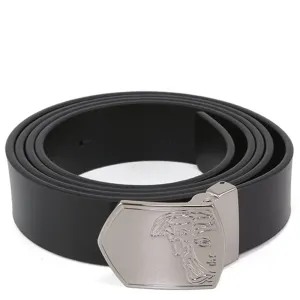 Versace Collection Men's Leather Half Medusa Belt Black 38 30 #1085204