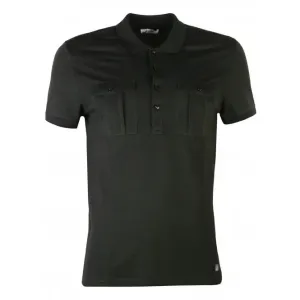 Versace Collection Men's Double Pocket Polo Shirt Black Extra Large