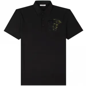 Versace Collection Men's Half Medusa Polo Shirt Black S