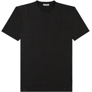 Versace Collection Men's Gold Studded T-shirt Black Small
