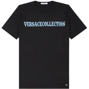 Versace Collection Men's Logo Print T-shirt Black L