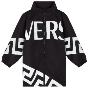 Versace - Boys Black Greca Zip Jacket 14Y