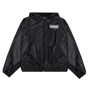 Versace Boys Logo Hooded Jacket Black 10Y