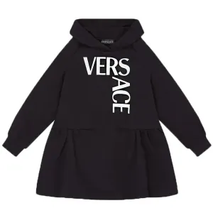 Versace - Girls Logo Hoodie Dress Black 6Y