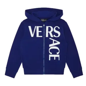 Versace - Boys Blue Logo Hoodie 4Y