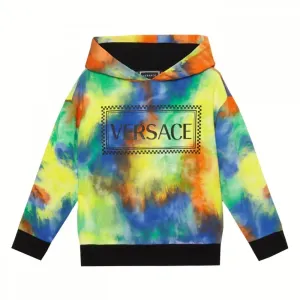 Versace Boys Hooded Sweater Multi-coloured Multi Coloured 4Y