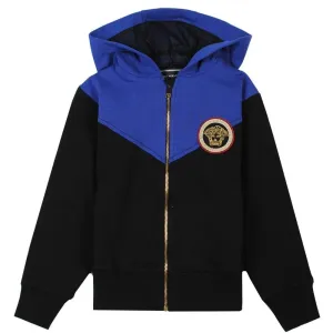 Young Versace Boys Black and Blue Hoodie 12Y