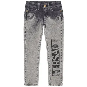 Versace Boys Logo Jeans Grey 10 Years