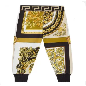 Versace Baby Boys Barocco Mosaic Print Trackpants Gold Multi Coloured 6M