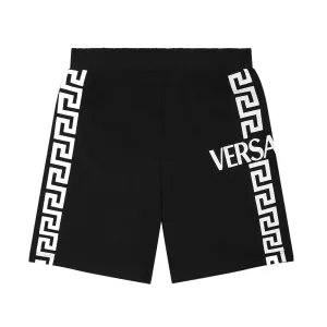 Versace Boys Greca Print Shorts Black 12Y